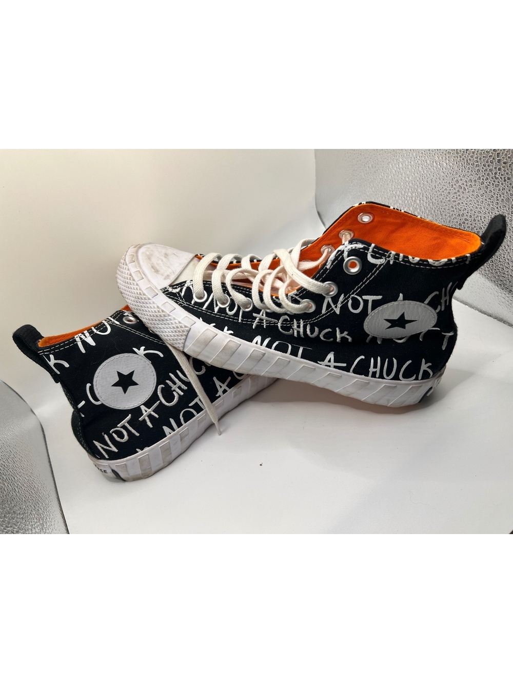 Converse 'Not a Chuck' Black White High-Top Sneakers Size 7.5 US Men